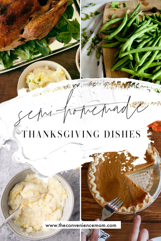 image of semi-homemade thanksgiving dishes