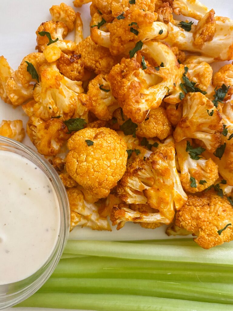 Game Day Air Fryer Recipes-Buffalo Cauliflower